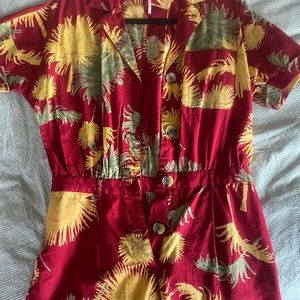 One of a kind Free People safari romper